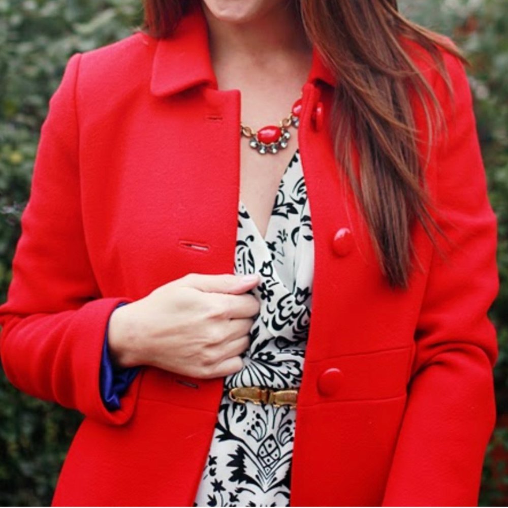 jcrew wool coat with side button detail